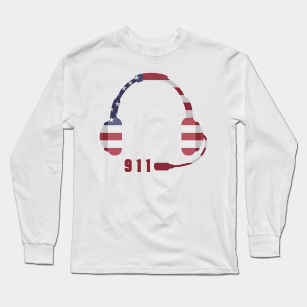 911 Dispatcher Long Sleeve T-Shirt by copacoba